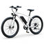 White YOCLES 27.5-inch electric mountain bike, three-quarter front view
