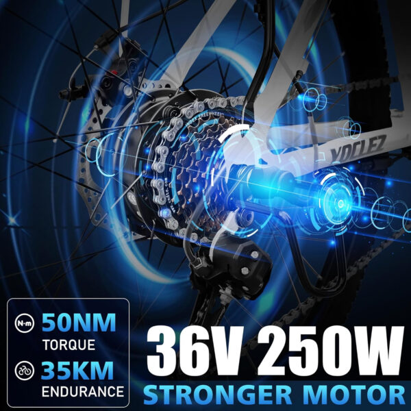 Yocelz Electric Bike for Adults_26" Electric Bicycle_E-bikes Built-in 36V 8Ah/13Ah Removable Li-Ion Battery_2601W - Image 2