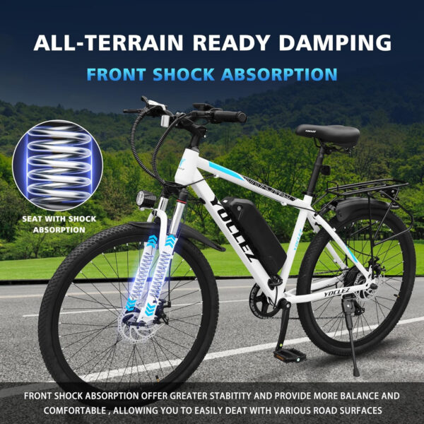Yocelz Electric Bike for Adults_26" Electric Bicycle_E-bikes Built-in 36V 8Ah/13Ah Removable Li-Ion Battery_2601W - Image 6