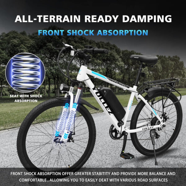 Yocelz Electric Bike for Adults_26" Electric Bicycle_E-bikes Built-in 36V 8Ah/13Ah Removable Li-Ion Battery_2601W - Image 13