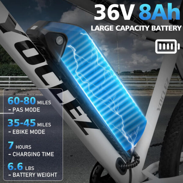 Yocelz Electric Bike for Adults_26" Electric Bicycle_E-bikes Built-in 36V 8Ah/13Ah Removable Li-Ion Battery_2601W - Image 18